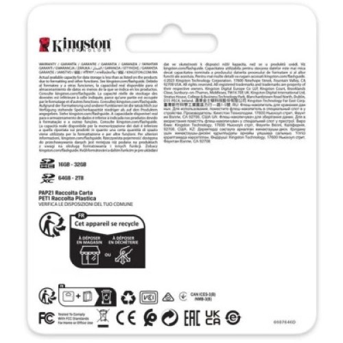 Карта памяти Kingston 256GB SDXC class 10 UHS-II U3 Canvas React Plus (SDR2V6/256GB)