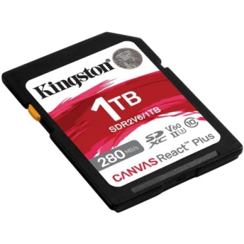 Карта памяти Kingston 1TB SDXC class 10 UHS-II U3 Canvas React Plus (SDR2V6/1TB)