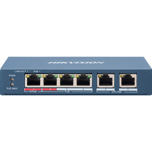 Коммутатор сетевой Hikvision DS-3E0106P-E/M