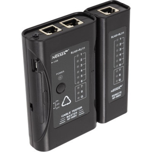 Тестер кабельный Noyafa RJ-45, RJ-11 (NF-468V)
