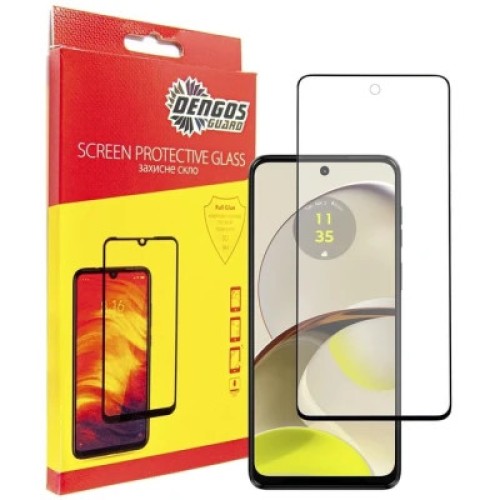 Чехол для мобильного телефона Dengos Kit for Motorola G14 case + glass (Black) (DG-KM-48)
