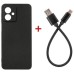 Чехол для мобильного телефона Dengos Kit for Motorola G54 case + cable DENGOS (Black) (DG-CC-01)