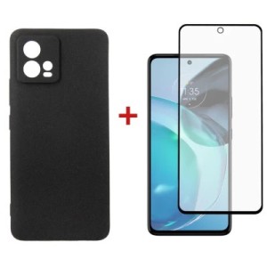 Чехол для мобильного телефона Dengos Kit for Motorola G72 case + glass (Black) (DG-KM-51)