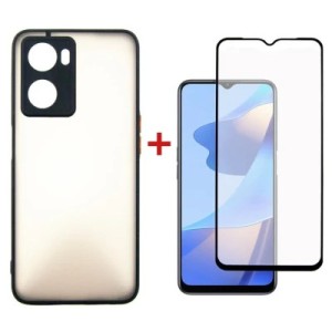 Чехол для мобильного телефона Dengos Kit for OPPO A57s case + glass (Black) (DG-KM-35)