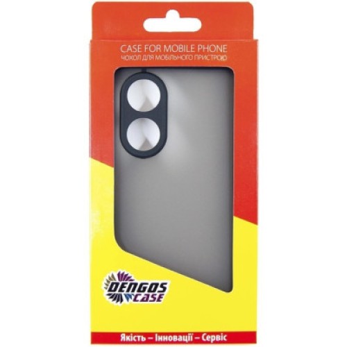 Чехол для мобильного телефона Dengos Kit for OPPO A58 4G case + glass (Black) (DG-KM-36)