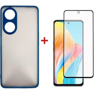 Чехол для мобильного телефона Dengos Kit for OPPO A98 5G case + glass (Blue) (DG-KM-39)