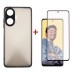 Чехол для мобильного телефона Dengos Kit for Realme C55 case + glass (Black) (DG-KM-34)
