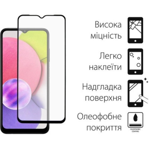 Чехол для мобильного телефона Dengos Kit for Samsung Galaxy A03s case + glass (Blue) (DG-KM-25)