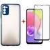 Чехол для мобильного телефона Dengos Kit for Samsung Galaxy A03s case + glass (Blue) (DG-KM-25)