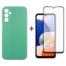 Чехол для мобильного телефона Dengos Kit for Samsung Galaxy A14 5G case + glass (Mint) (DG-KM-14)