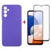 Чехол для мобильного телефона Dengos Kit for Samsung Galaxy A14 5G case + glass (Purple) (DG-KM-13)