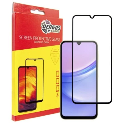 Чехол для мобильного телефона Dengos Kit for Samsung Galaxy A15 case + glass (Black) (DG-KM-69)