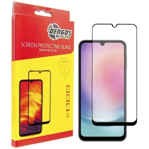 Чехол для мобильного телефона Dengos Kit for Samsung Galaxy A24 case + glass (Black) (DG-KM-15)