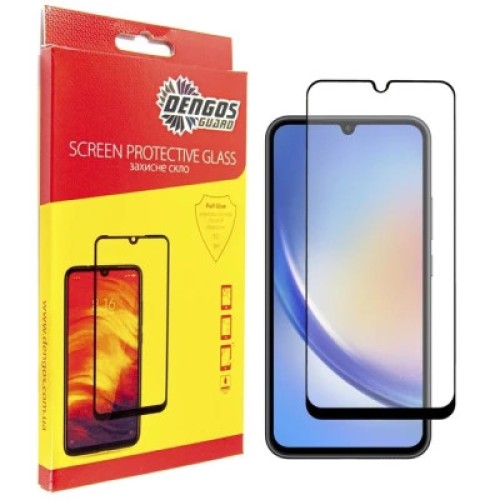 Чехол для мобильного телефона Dengos Kit for Samsung Galaxy A34 5G case + glass (Black) (DG-KM-41)