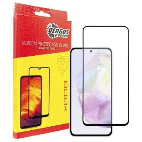 Чехол для мобильного телефона Dengos Kit for Samsung Galaxy A35 5G case + glass (Black) (DG-KM-56)