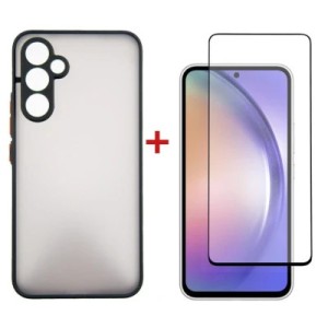 Чехол для мобильного телефона Dengos Kit for Samsung Galaxy A54 case + glass (Black) (DG-KM-26)