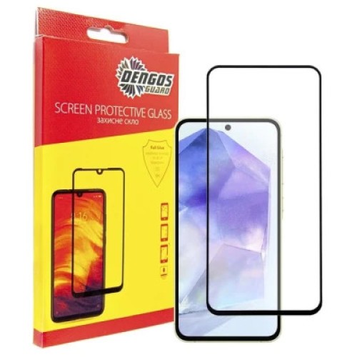 Чехол для мобильного телефона Dengos Kit for Samsung Galaxy A55 5G case + glass (Black) (DG-KM-57)
