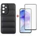 Чехол для мобильного телефона Dengos Kit for Samsung Galaxy A55 5G case + glass (Black) (DG-KM-57)