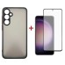 Чехол для мобильного телефона Dengos Kit for Samsung Galaxy S23 FE case + glass (Black) (DG-KM-11)