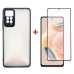 Чехол для мобильного телефона Dengos Kit for Xiaomi Redmi Note 12 Pro 4g case + glass (Black) (DG-KM-29)