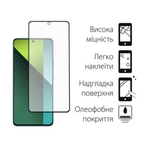 Чехол для мобильного телефона Dengos Kit for Xiaomi Redmi Note 13 Pro 5G case + glass (Black) (DG-KM-68)