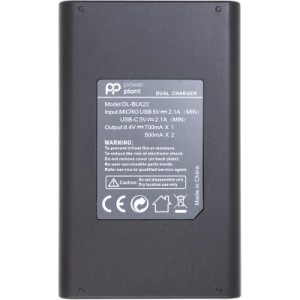 Зарядное устройство для фото PowerPlant Panasonic DL-BLK22 для двух аккумуляторов (CH980376)