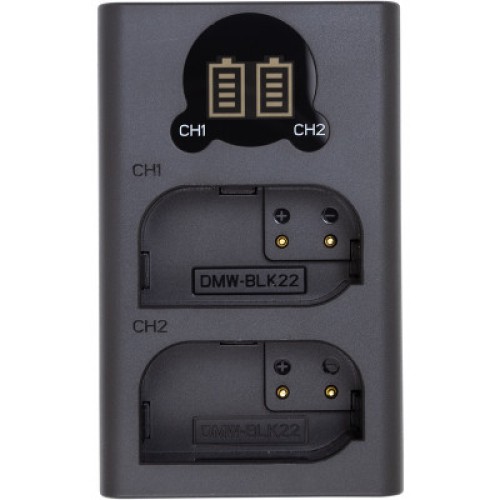 Зарядное устройство для фото PowerPlant Panasonic DL-BLK22 для двух аккумуляторов (CH980376)