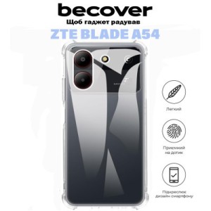 Чехол для мобильного телефона BeCover Anti-Shock ZTE Blade A54 Clear (710865)