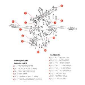 Рама для дрона Hobbyporter M4-7A (HP0215.0005)