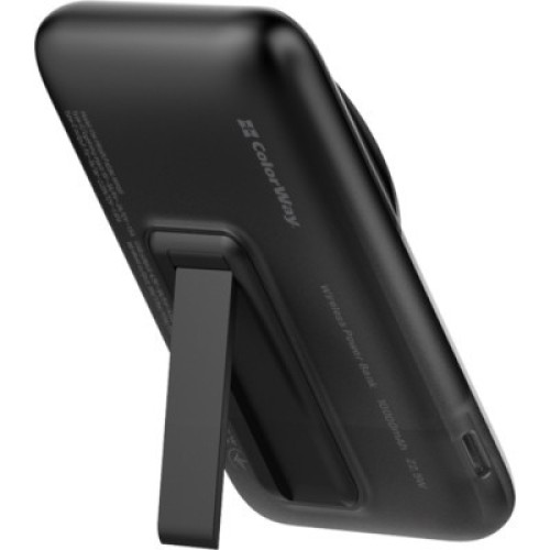 Батарея универсальная ColorWay 10 000 mAh 15W MagSafe (USB QC3.0 + USB-C PD 22.5W) (CW-PB100LPA3BK-WPDD)