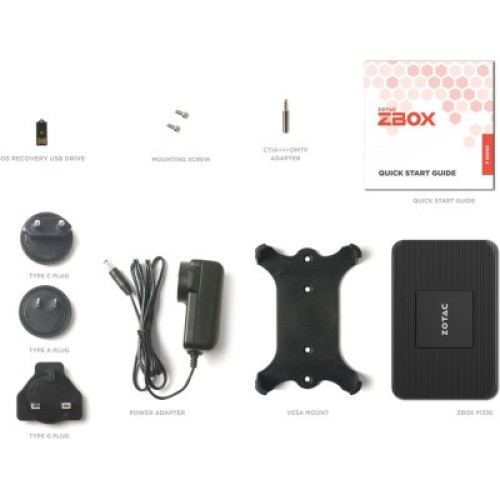 Компьютер Zotac PI336 pico / Celeron N6211, 4GB LPDDR4x onboard, 128GB eMMC, WIFI, BT, DP/HDMI, W11Pro (ZBOX-PI336-W5C)