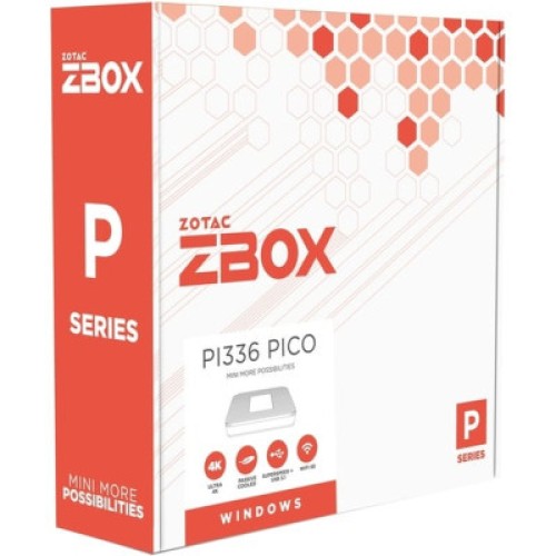 Компьютер Zotac PI336 pico / Celeron N6211, 4GB LPDDR4x onboard, 128GB eMMC, WIFI, BT, DP/HDMI, W11Pro (ZBOX-PI336-W5C)