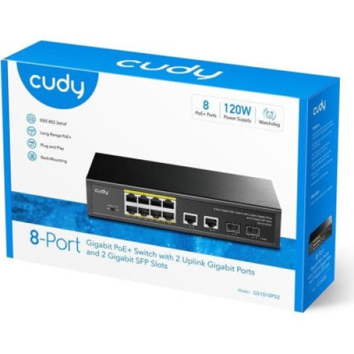 Коммутатор сетевой Cudy GS1010PS2(120W)