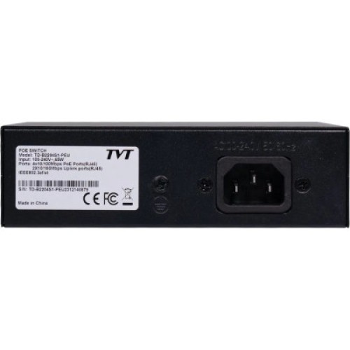Коммутатор сетевой TVT DIGITAL TD-B2204S1-PEU