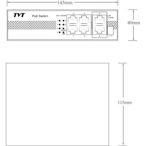 Коммутатор сетевой TVT DIGITAL TD-B2204S1-PEU
