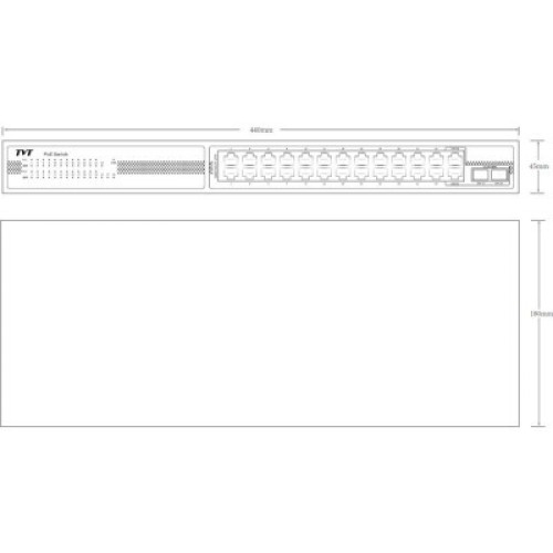 Коммутатор сетевой TVT DIGITAL TD-B2216S1-PGS