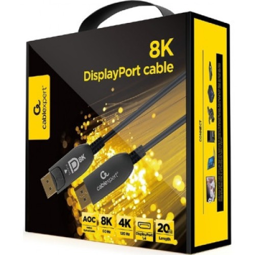 Кабель мультимедийный DisplayPort to DisplayPort 30.0m V.1.4 8K 60Hz/4K 120Hz Optic (AOC) Cablexpert (CC-DP8K-AOC-30M)