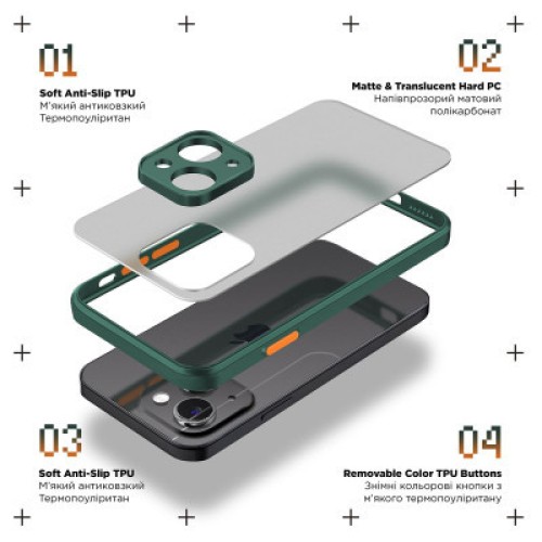 Чехол для мобильного телефона Armorstandart Frosted Matte Tecno Spark Go 2024 (BG6) Dark Green (ARM73587) Чехол для мобильного телефона Armorstandart Frosted Matte Tecno Spark Go 2024 (BG6) Dark Green (ARM73587)