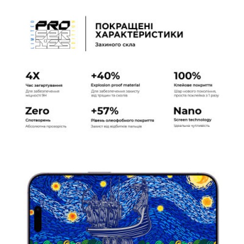Стекло защитное Armorstandart Pro 3D LE Apple iPhone 14 Pro Black 3 шт (ARM77601)