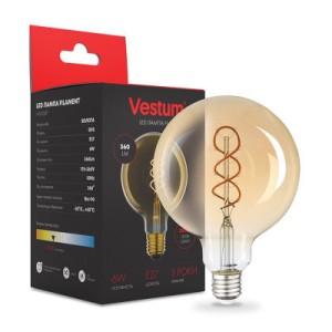 Лампочка Vestum G95 Е27 6Вт 220V 2500К (1-VS-2507)
