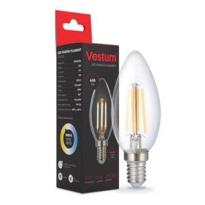 Лампочка Vestum С35 Е14 5Вт 220V 3000К (1-VS-2310)