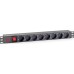 Силовой блок 19" 1U 8xSchuko, вимикач, С14 Kingda (KD-PDU-GM-1U-P8-C14)