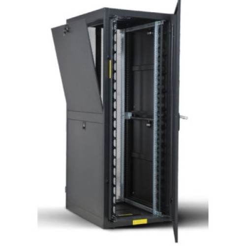 Шкаф напольный Kingda 42U 19" 600x1000, RAL9004, перф. двері, розібрана (KD-002-6042M)