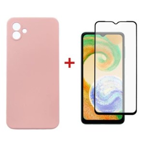 Чехол для мобильного телефона Dengos Samsung Galaxy A04e Case + Glass (Pink) (DG-KM-76)