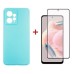 Чехол для мобильного телефона Dengos Xiaomi Redmi Note 12 4G Case + Glass (Ice blue) (DG-KM-83)