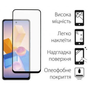 Стекло защитное Dengos Full Glue Infinix HOT 40i (black) (TGFG-358)