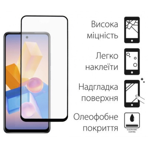 Стекло защитное Dengos Full Glue Infinix HOT 40i (black) (TGFG-358)