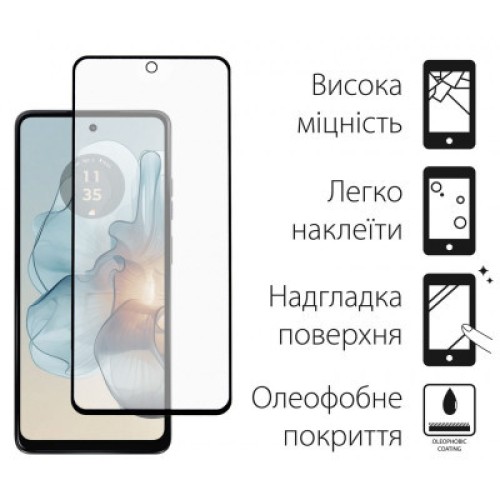 Стекло защитное Dengos Full Glue Motorola Moto G24/G24 Power (black) (TGFG-353)