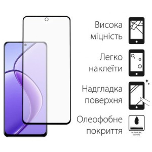 Скло захисне Dengos Full Glue Realme 12 5G (black) (TGFG-356)