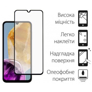 Стекло защитное Dengos Full Glue Samsung Galaxy M15 5G (black) (TGFG-350)